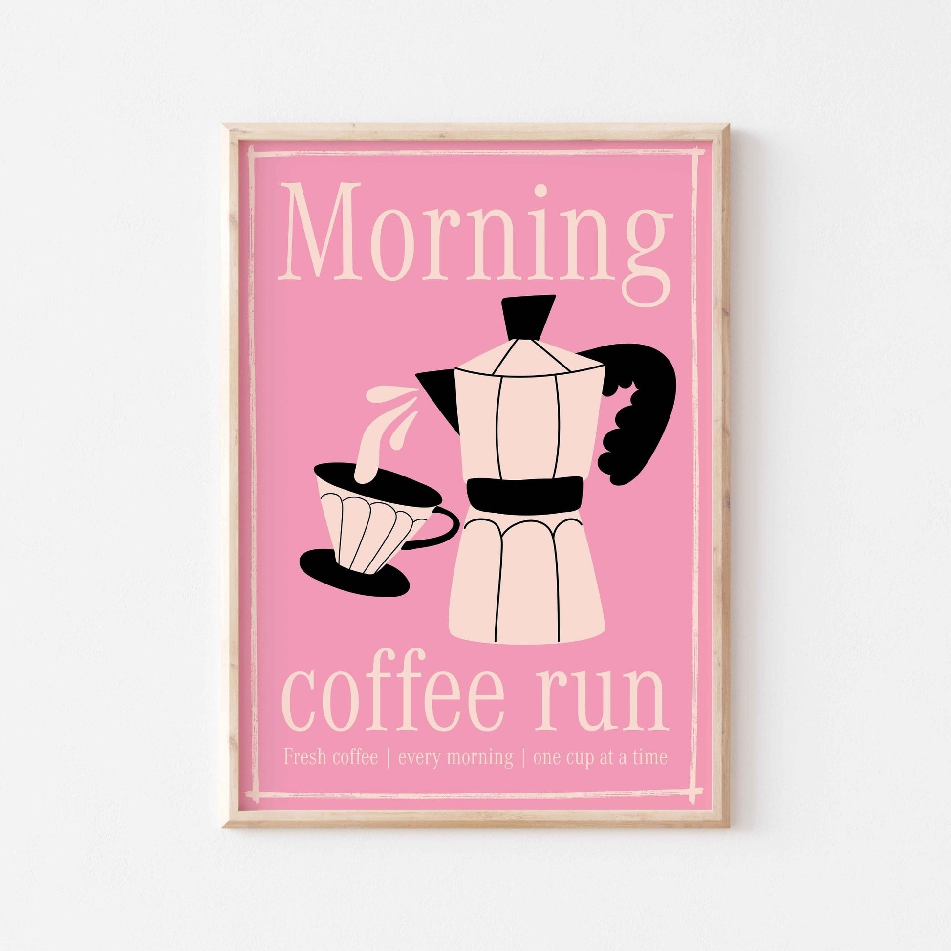 Morning Coffee Run Art Print - Posterami