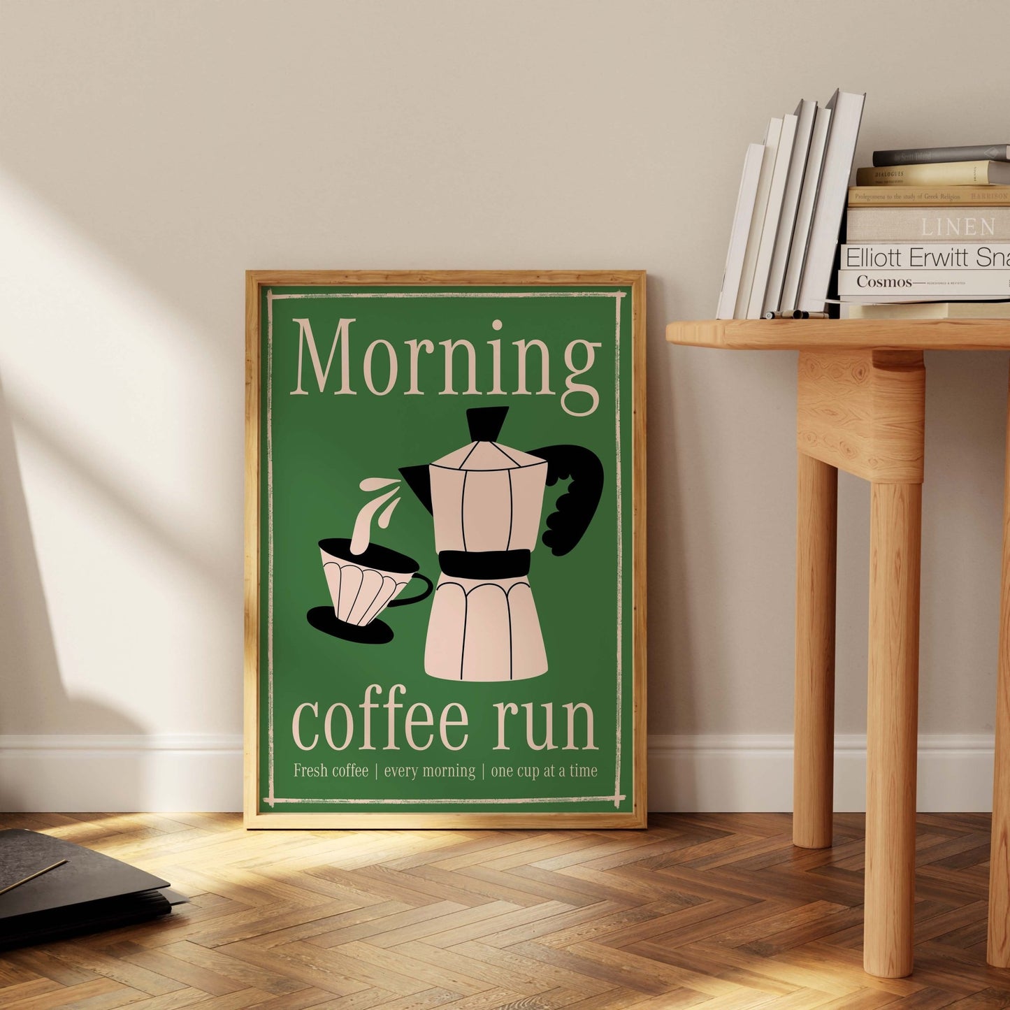 Morning Coffee Run Art Print - Posterami