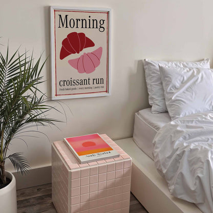 Morning Croissant Run Art Print - Posterami