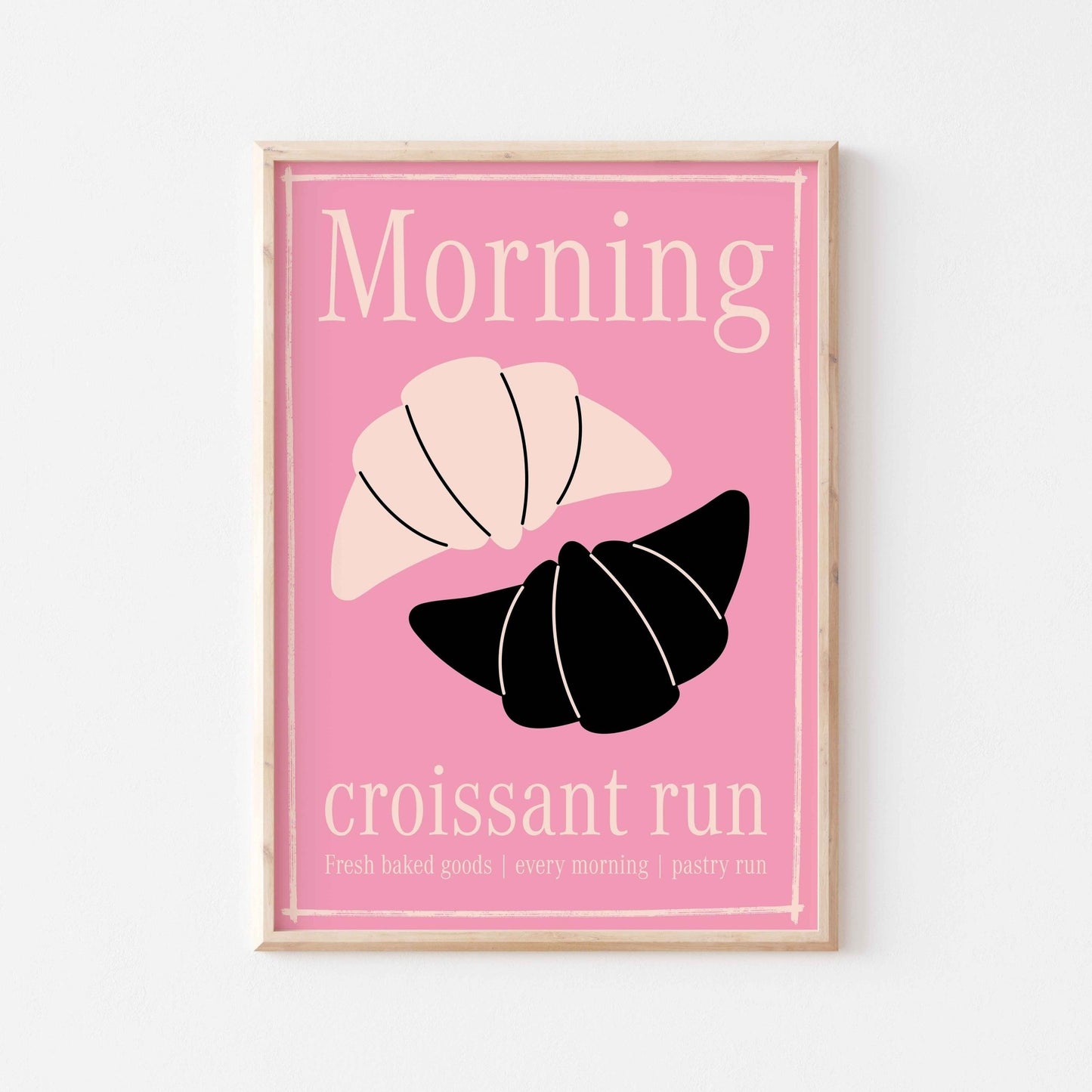 Morning Croissant Run Art Print - Posterami