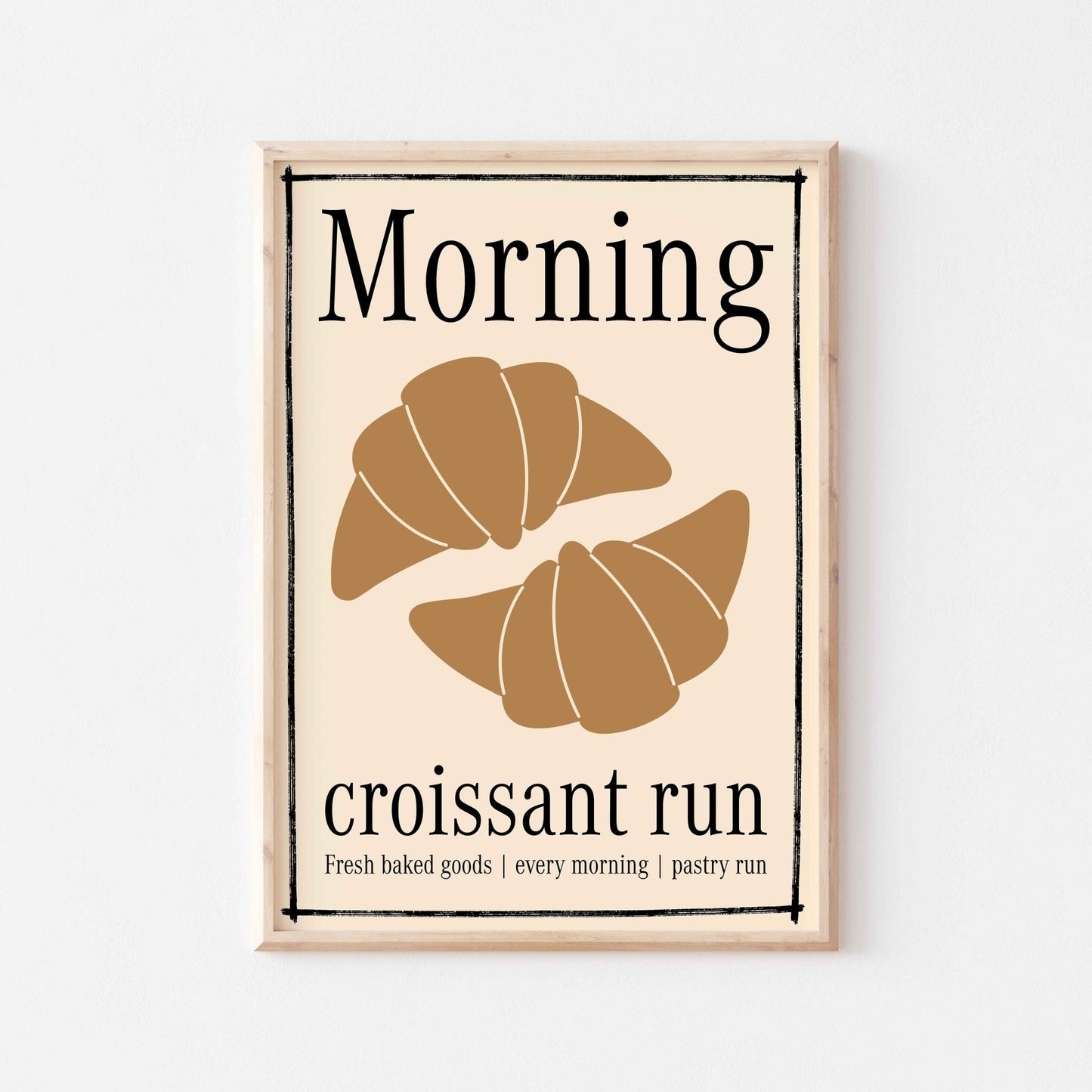 Morning Croissant Run Art Print - Posterami