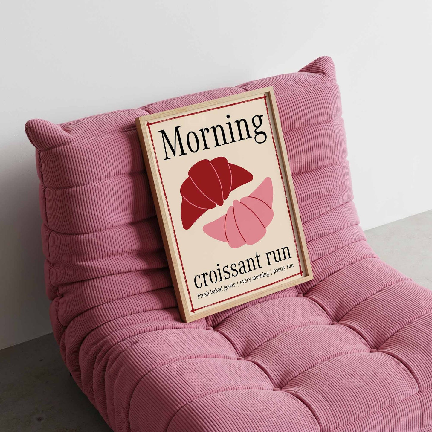 Morning Croissant Run Art Print - Posterami