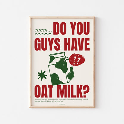Oat Milk Art Print - Posterami