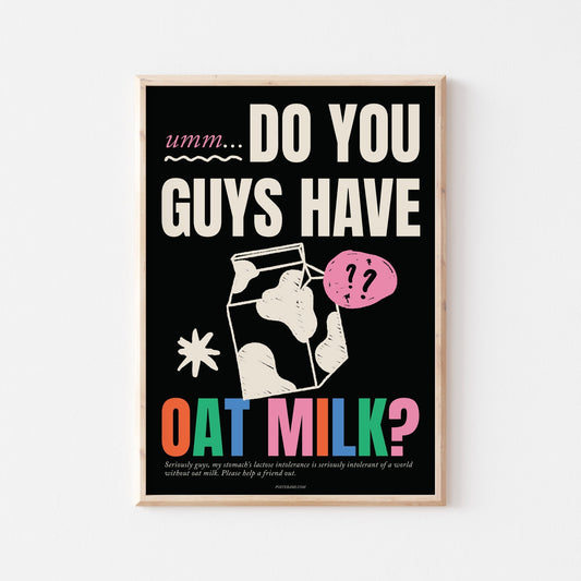 Oat Milk Art Print - Posterami