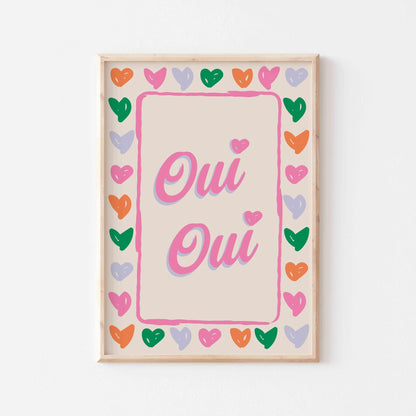 Oui Oui Heart Art Print - Posterami