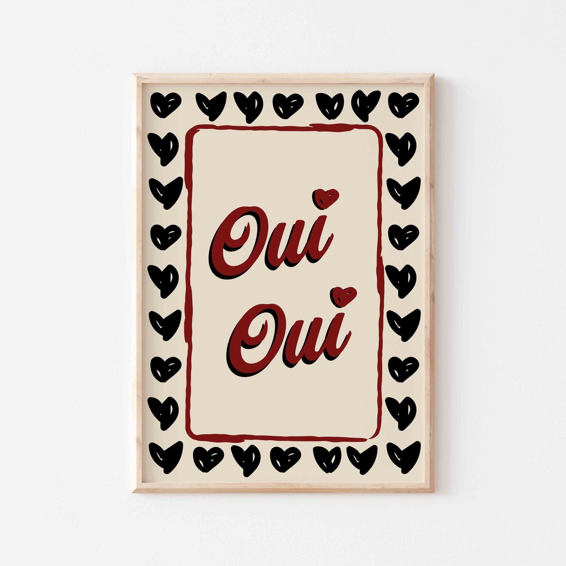 Oui Oui Heart Art Print - Posterami