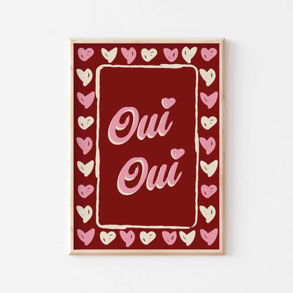Oui Oui Heart Art Print - Posterami