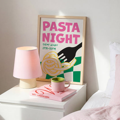 Pasta Night Art Print - Posterami