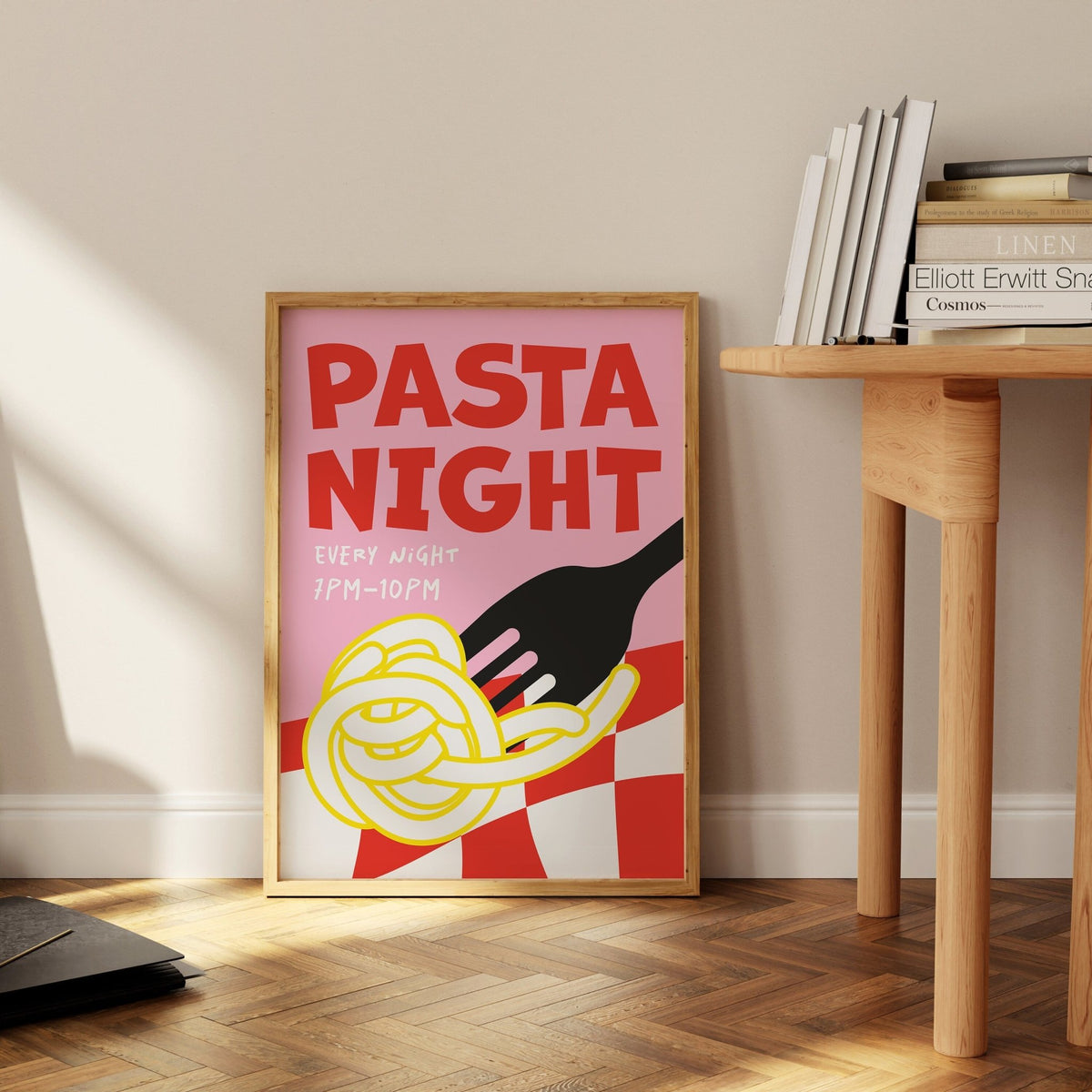 Pasta Night Art Print - Posterami