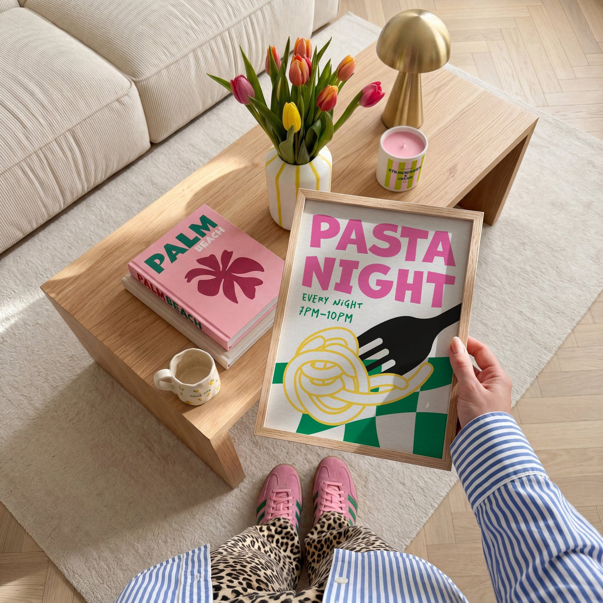 Pasta Night Art Print - Posterami