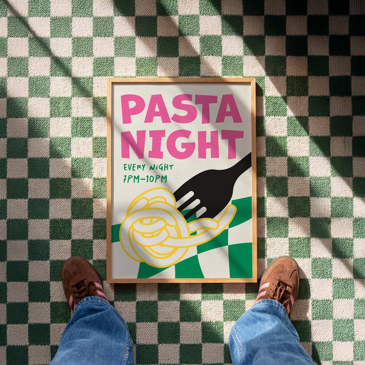 Pasta Night Art Print - Posterami