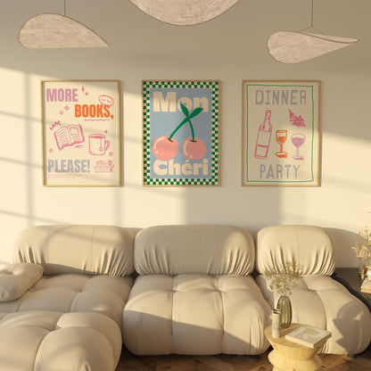 Pastel Charm Print Set of 3 - Posterami