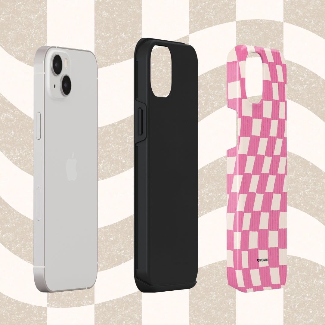 Pink Checkers Tough Phone Case - Posterami