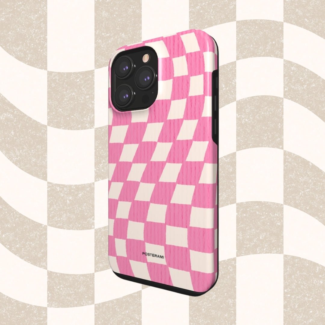 Pink Checkers Tough Phone Case - Posterami