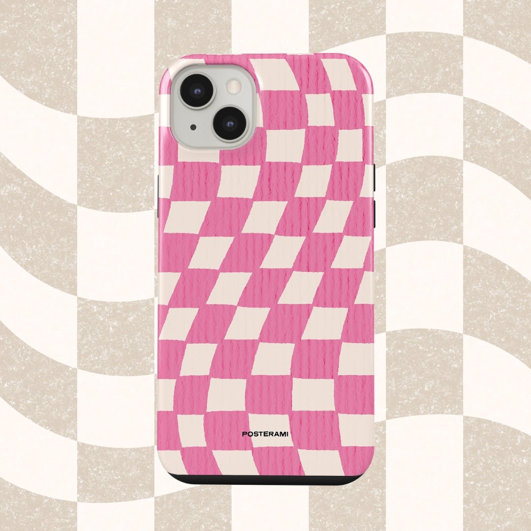 Pink Checkers Tough Phone Case - Posterami