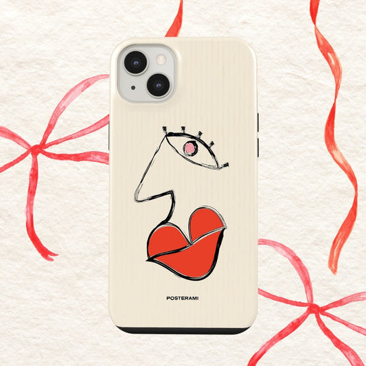 Red Lips Tough Phone Case - Posterami