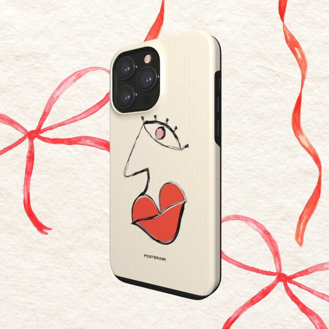 Red Lips Tough Phone Case - Posterami