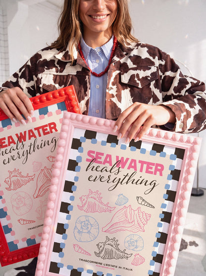 Sea Water Heals Art Print - Posterami