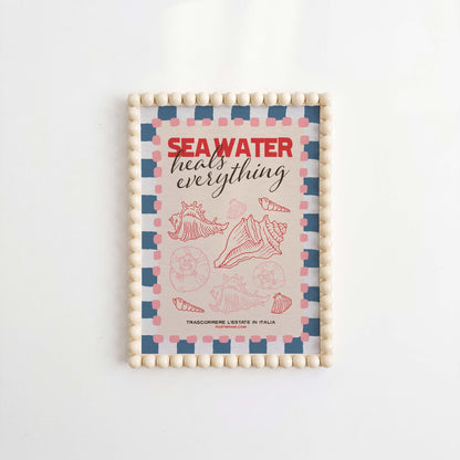 Sea Water Heals Art Print - Posterami