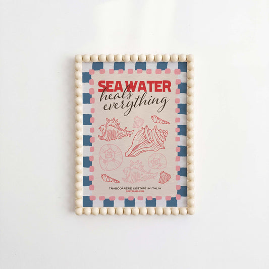 Sea Water Heals Art Print - Posterami