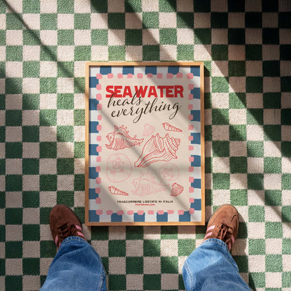 Sea Water Heals Art Print - Posterami