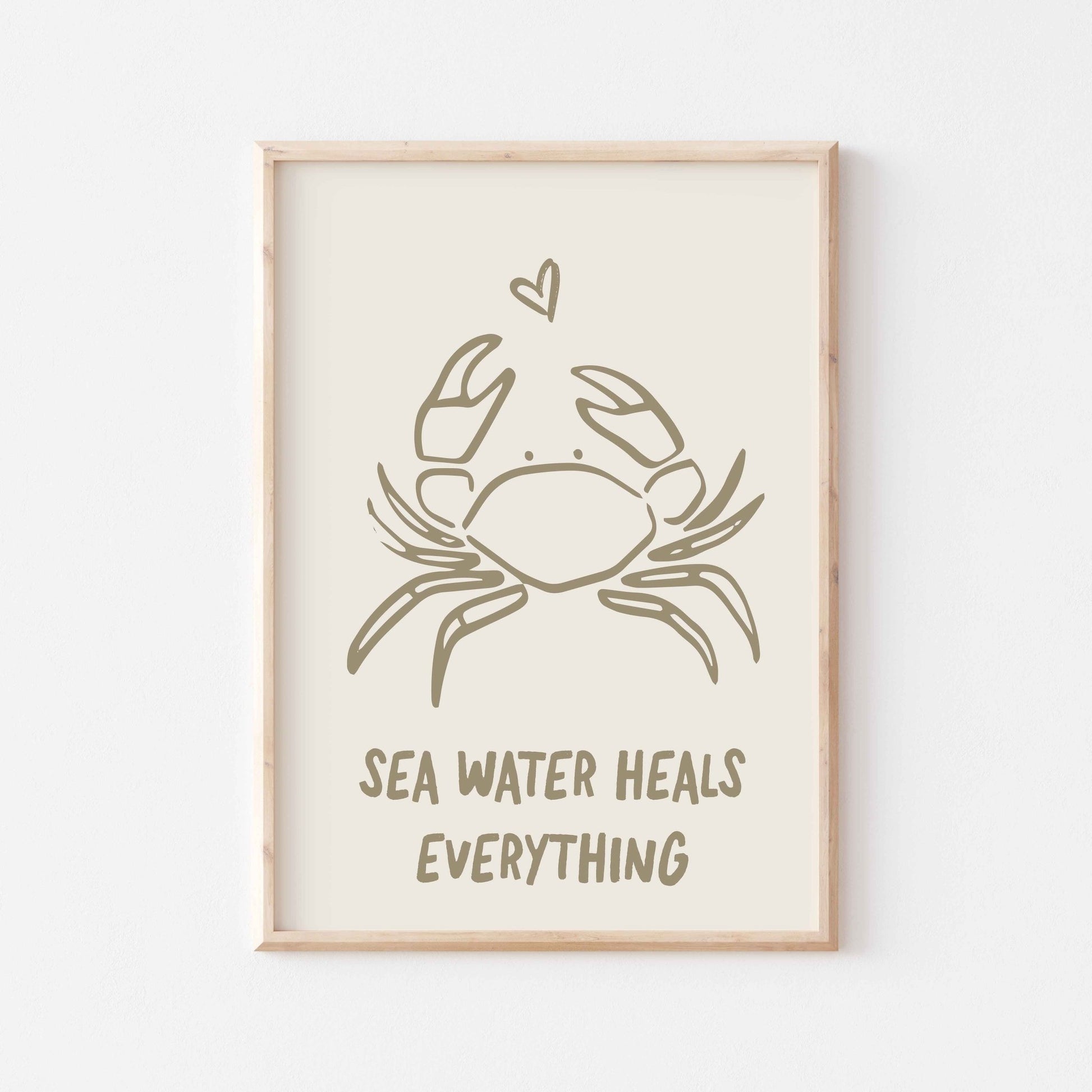 Sea Water Heals Everything Art Print - Posterami