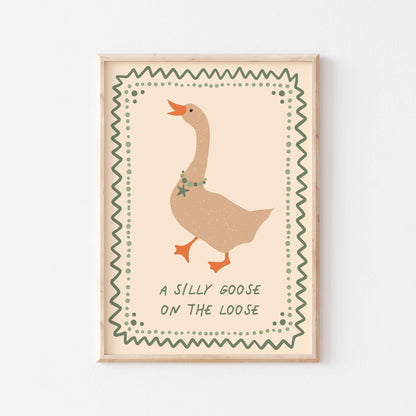 Silly Goose Art Print - Posterami