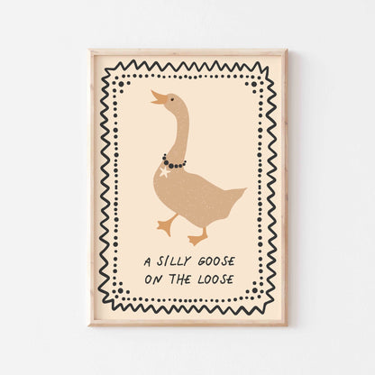 Silly Goose Art Print - Posterami