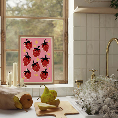 Strawberries Art Print - Posterami
