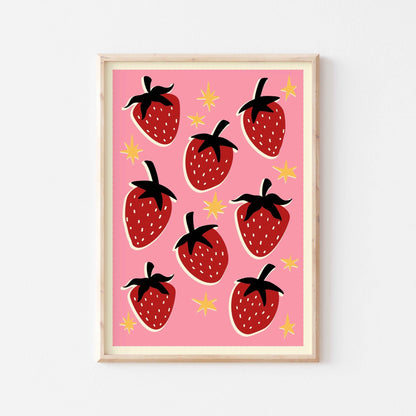 Strawberries Art Print - Posterami