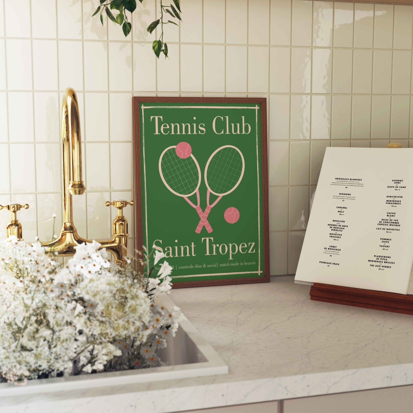 Tennis Club Saint Tropez Art Print - Posterami