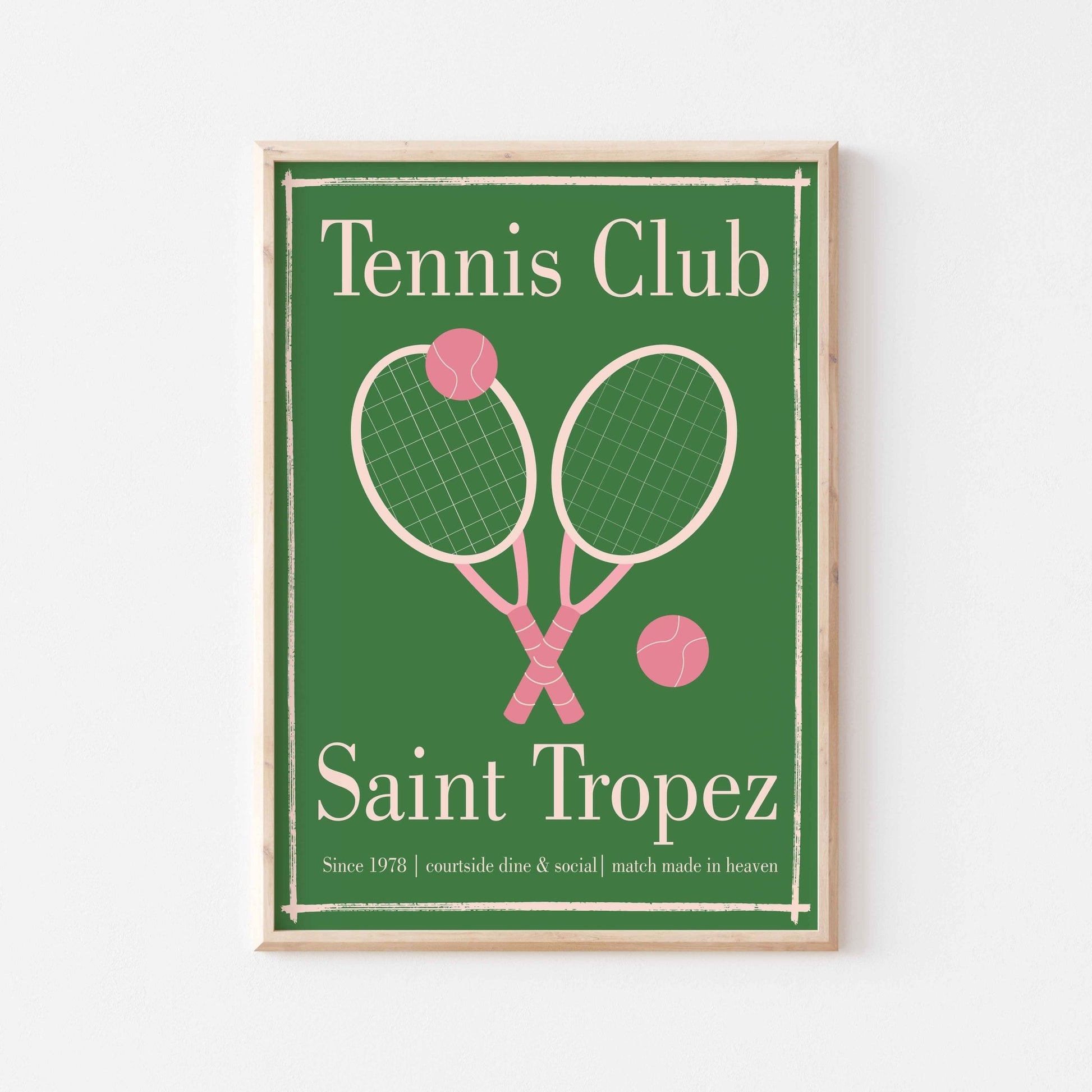 Tennis Club Saint Tropez Art Print - Posterami