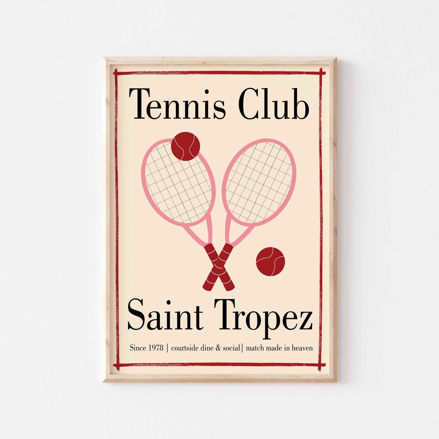 Tennis Club Saint Tropez Art Print - Posterami