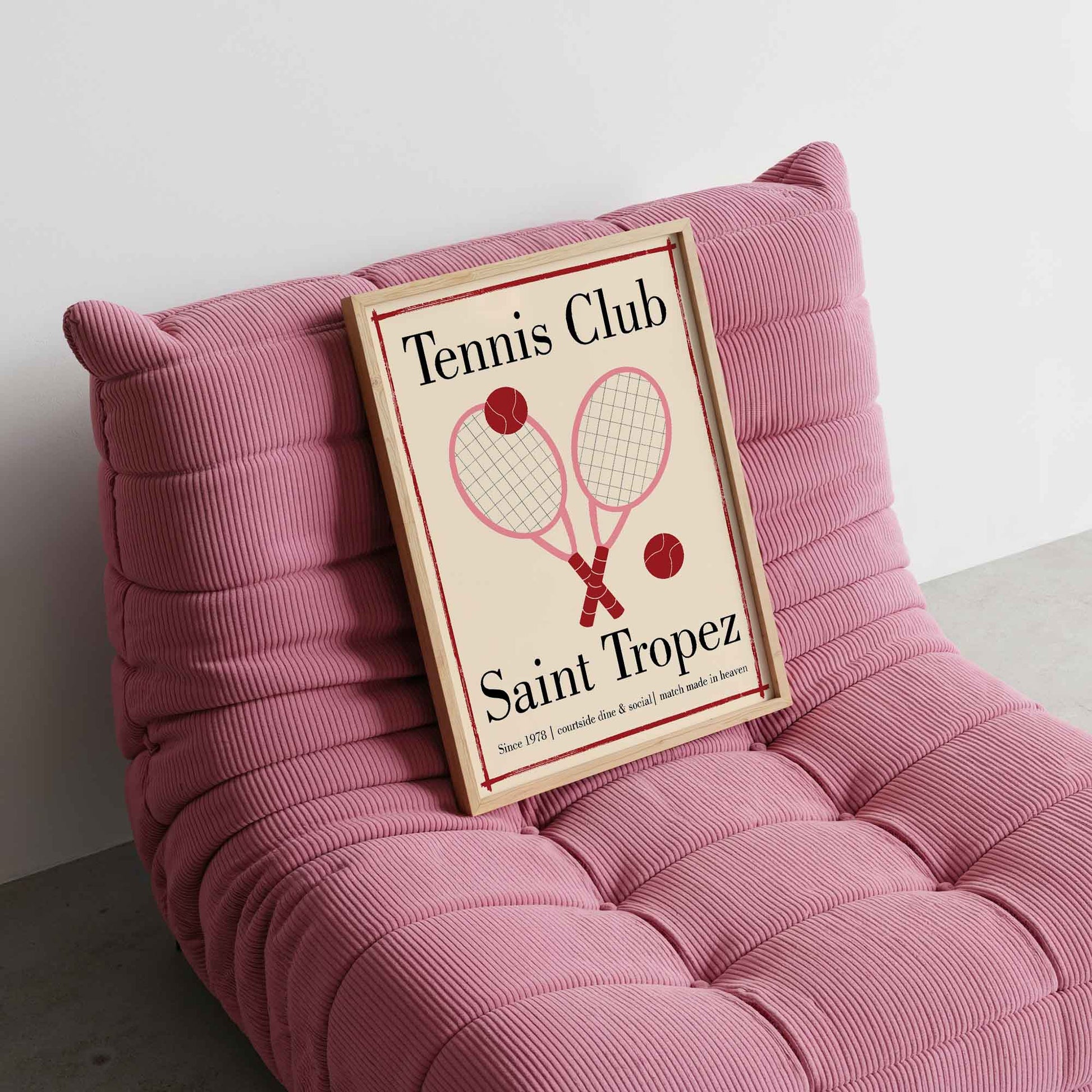 Tennis Club Saint Tropez Art Print - Posterami