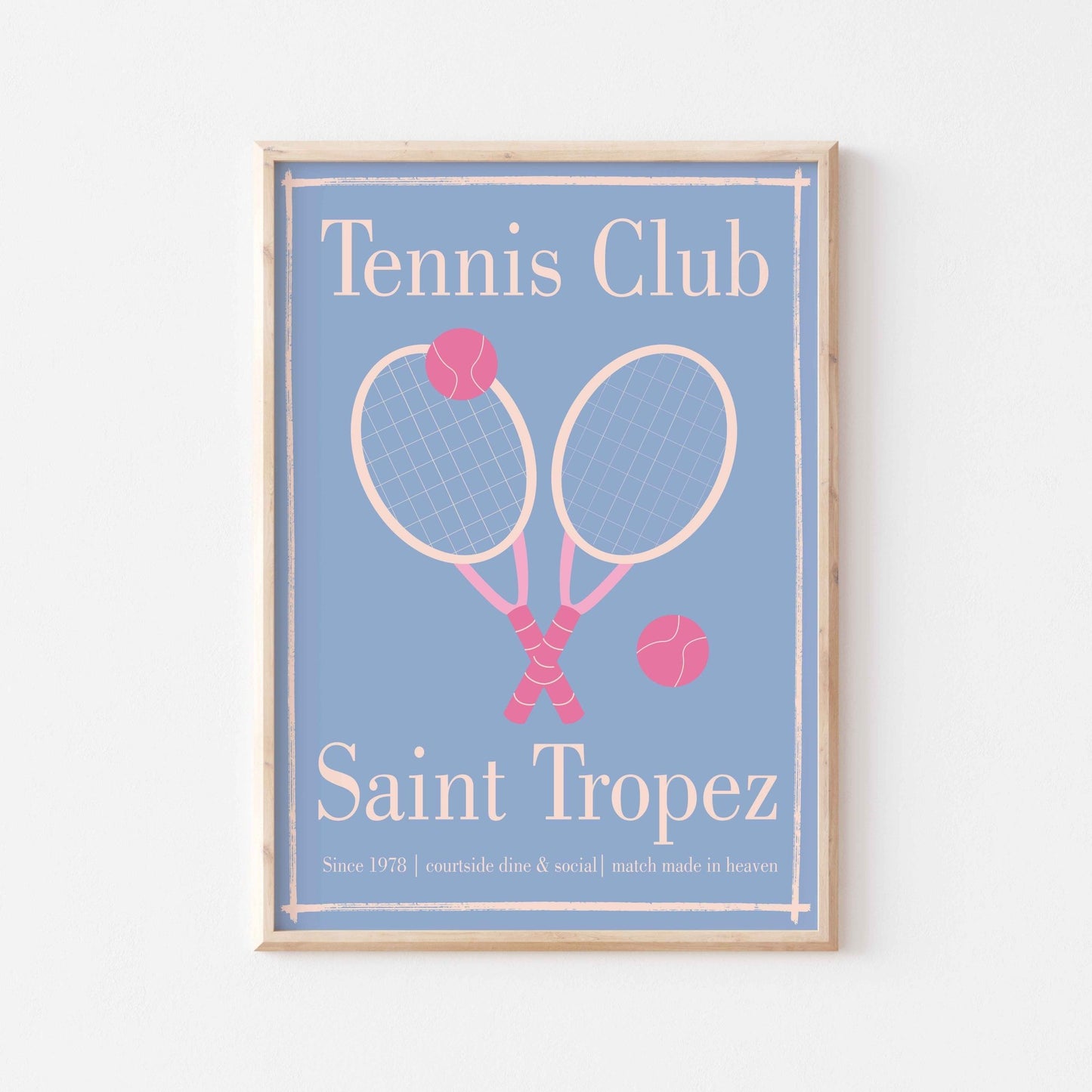 Tennis Club Saint Tropez Art Print - Posterami