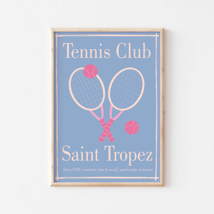 Tennis Club Saint Tropez Art Print - Posterami