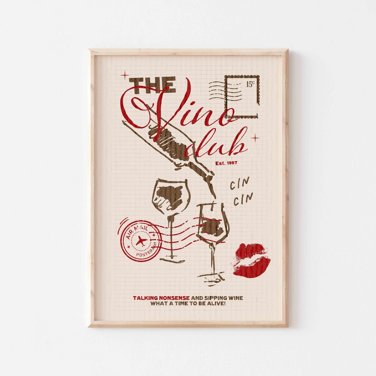 The Vino Club Art Print - Posterami