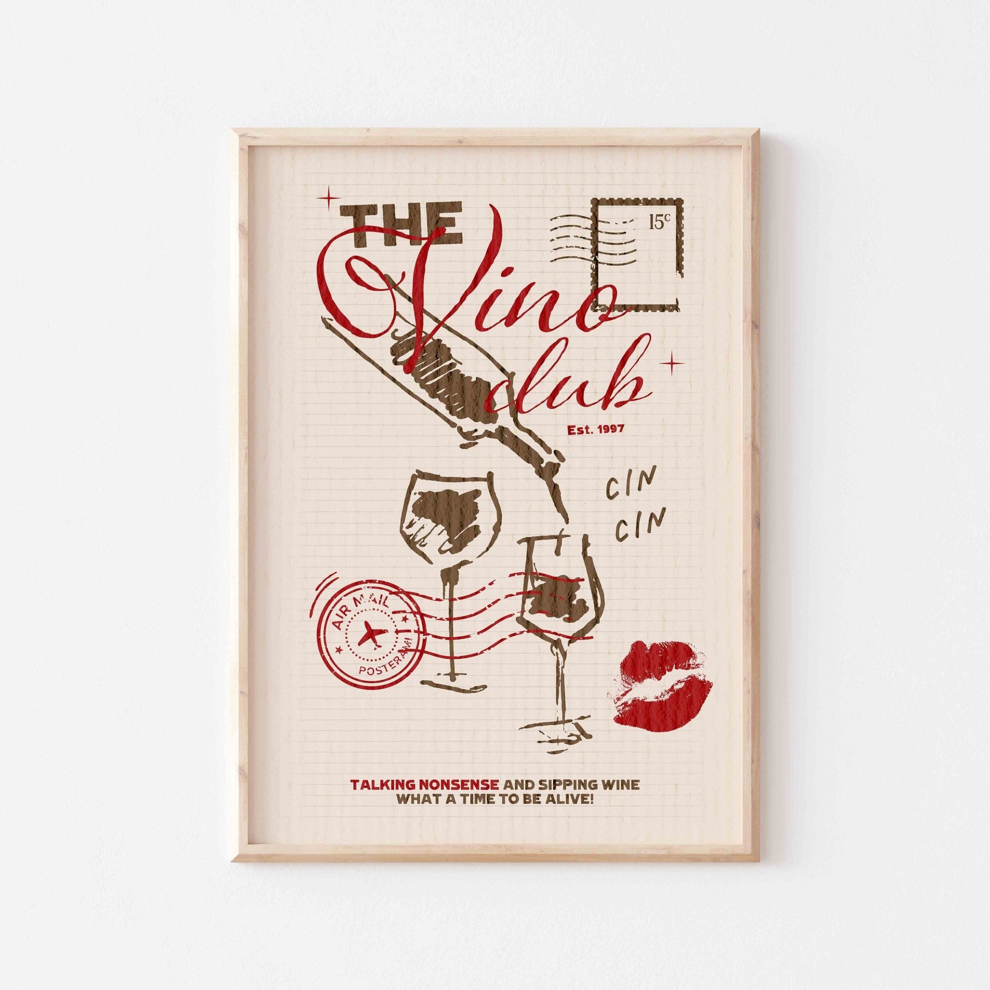 The Vino Club Art Print - Posterami