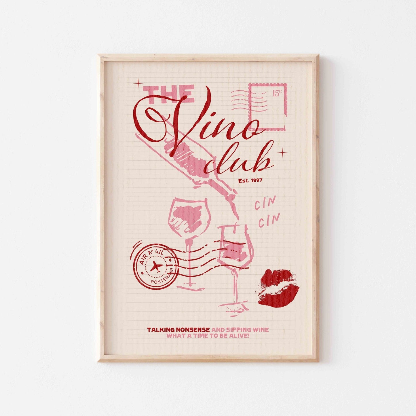 The Vino Club Art Print - Posterami