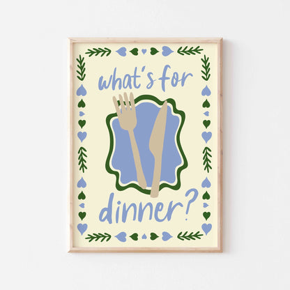 What's for Dinner Art Print - Posterami