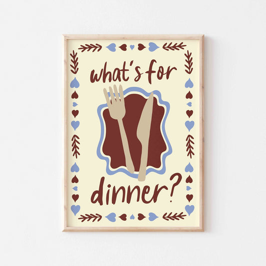 What's for Dinner Art Print - Posterami