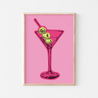 Pink Cocktail Print - POSTERAMI