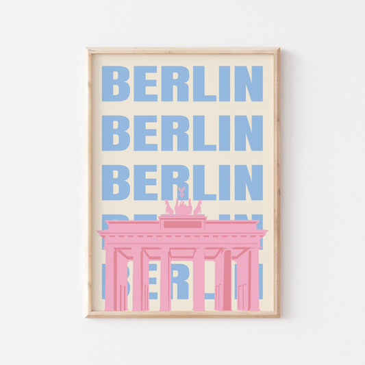 Berlin Print Blue - POSTERAMI