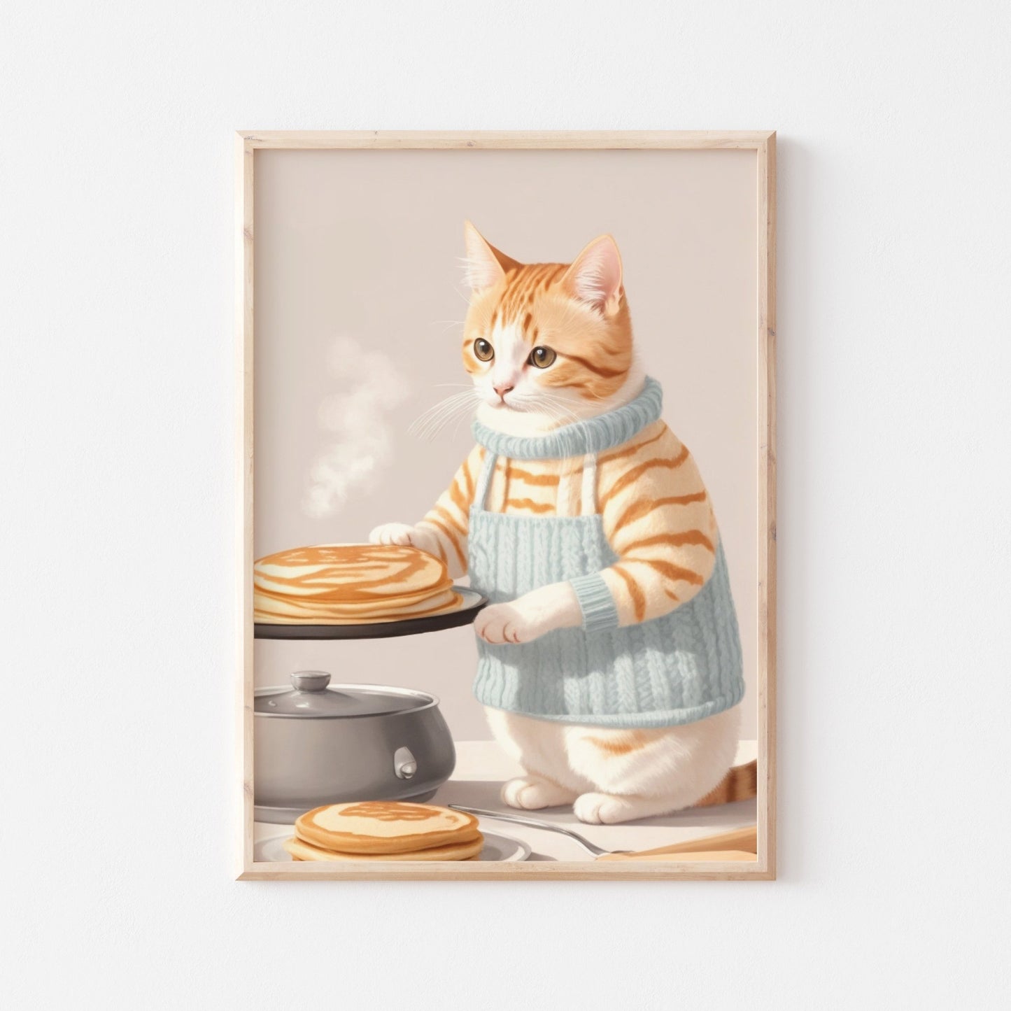 Cat Making Pancakes - POSTERAMI