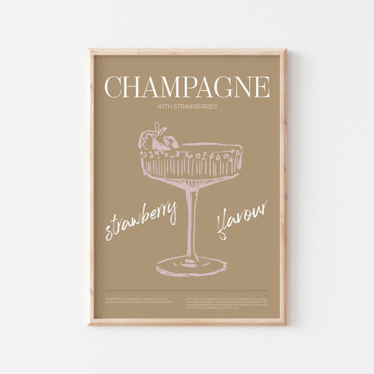 Champagne Art Print - POSTERAMI