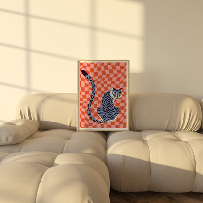 Checkered Tiger - POSTERAMI
