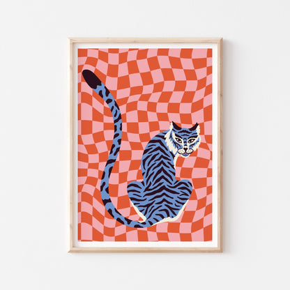 Checkered Tiger - POSTERAMI