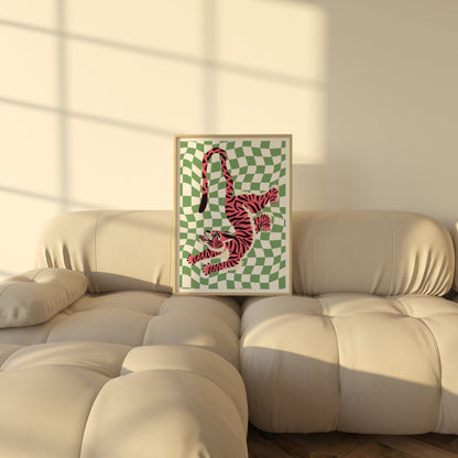 Checkered Tiger - POSTERAMI