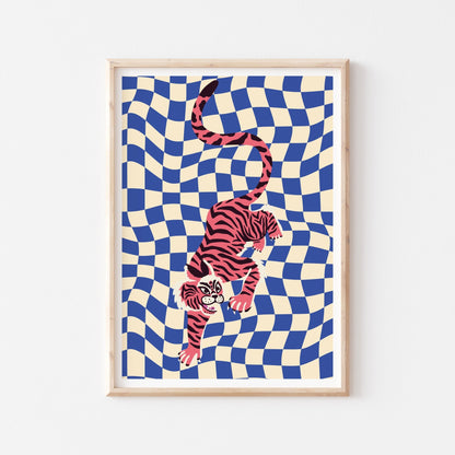 Checkered Tiger - POSTERAMI