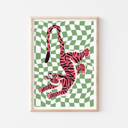 Checkered Tiger - POSTERAMI